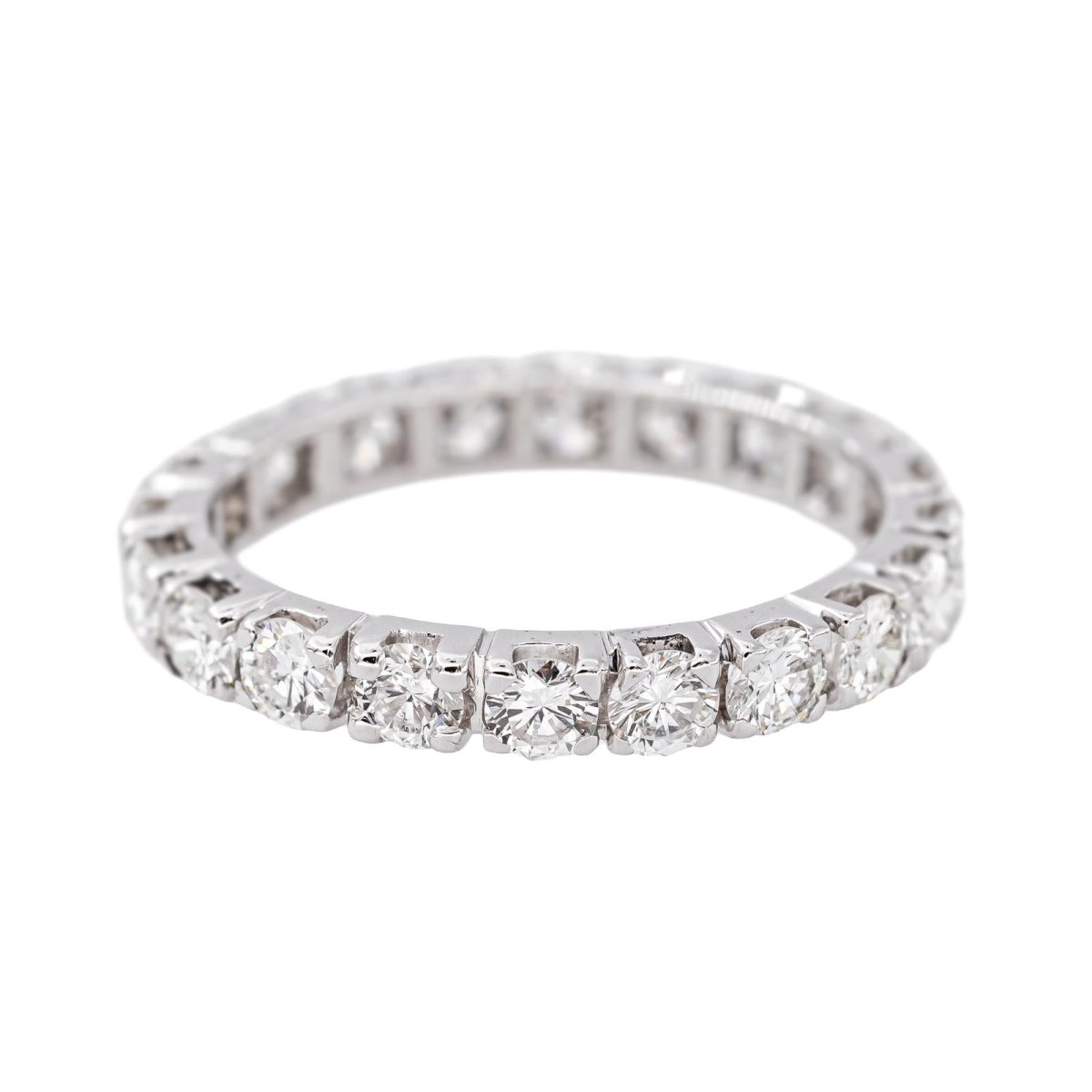 Bague Alliance tour complet Or blanc Diamant - Castafiore