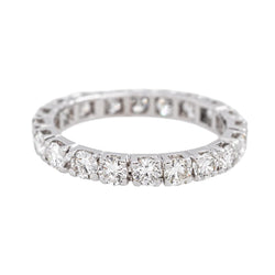 Bague Alliance tour complet Or blanc Diamant - Castafiore