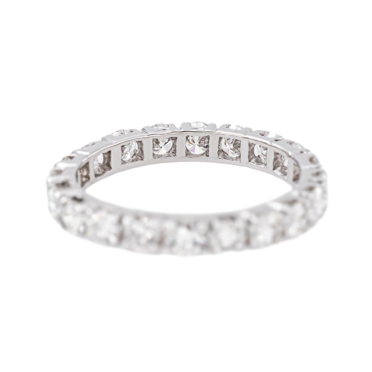 Bague Alliance tour complet Or blanc Diamant - Castafiore