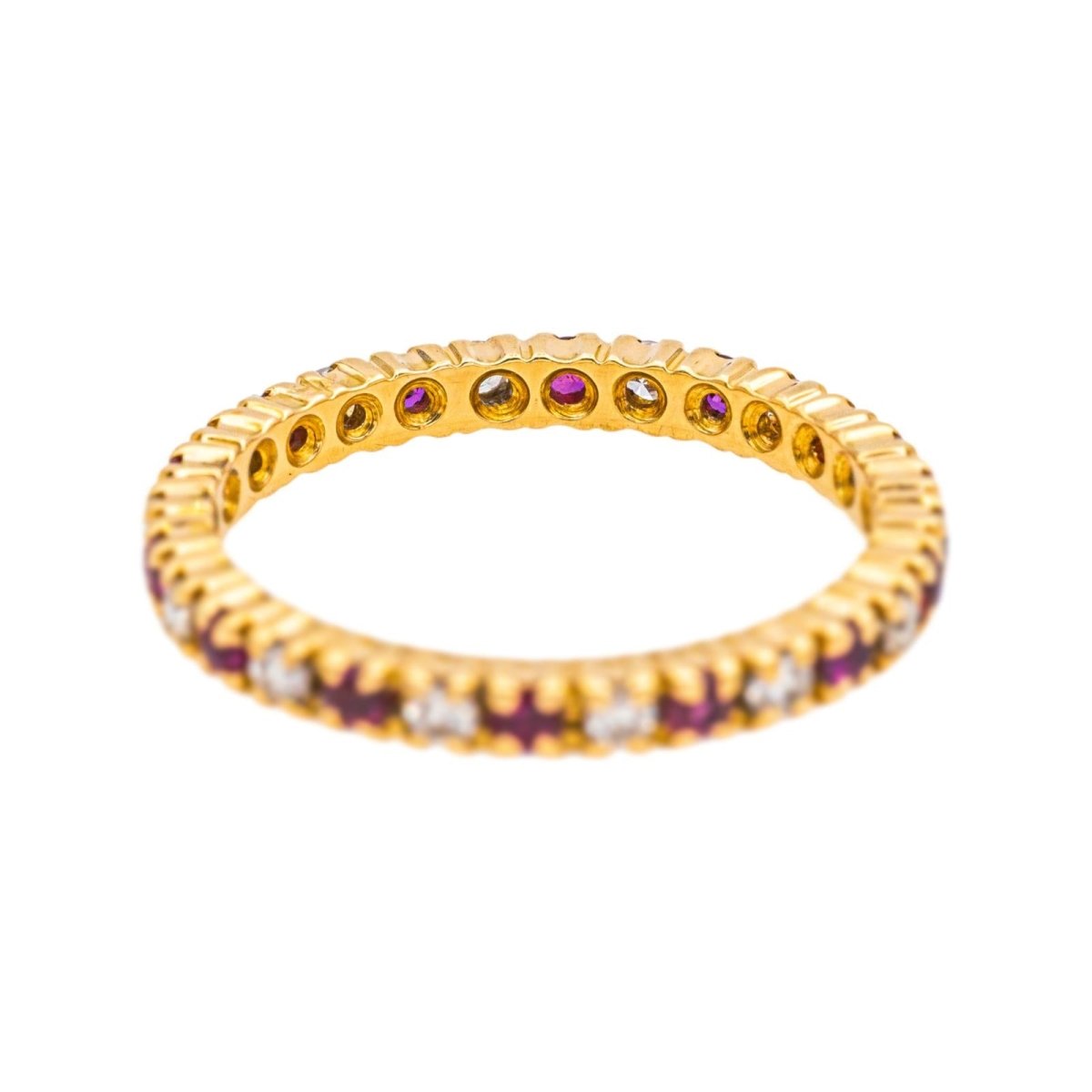 Bague Alliance tour complet Or jaune Rubis - Castafiore