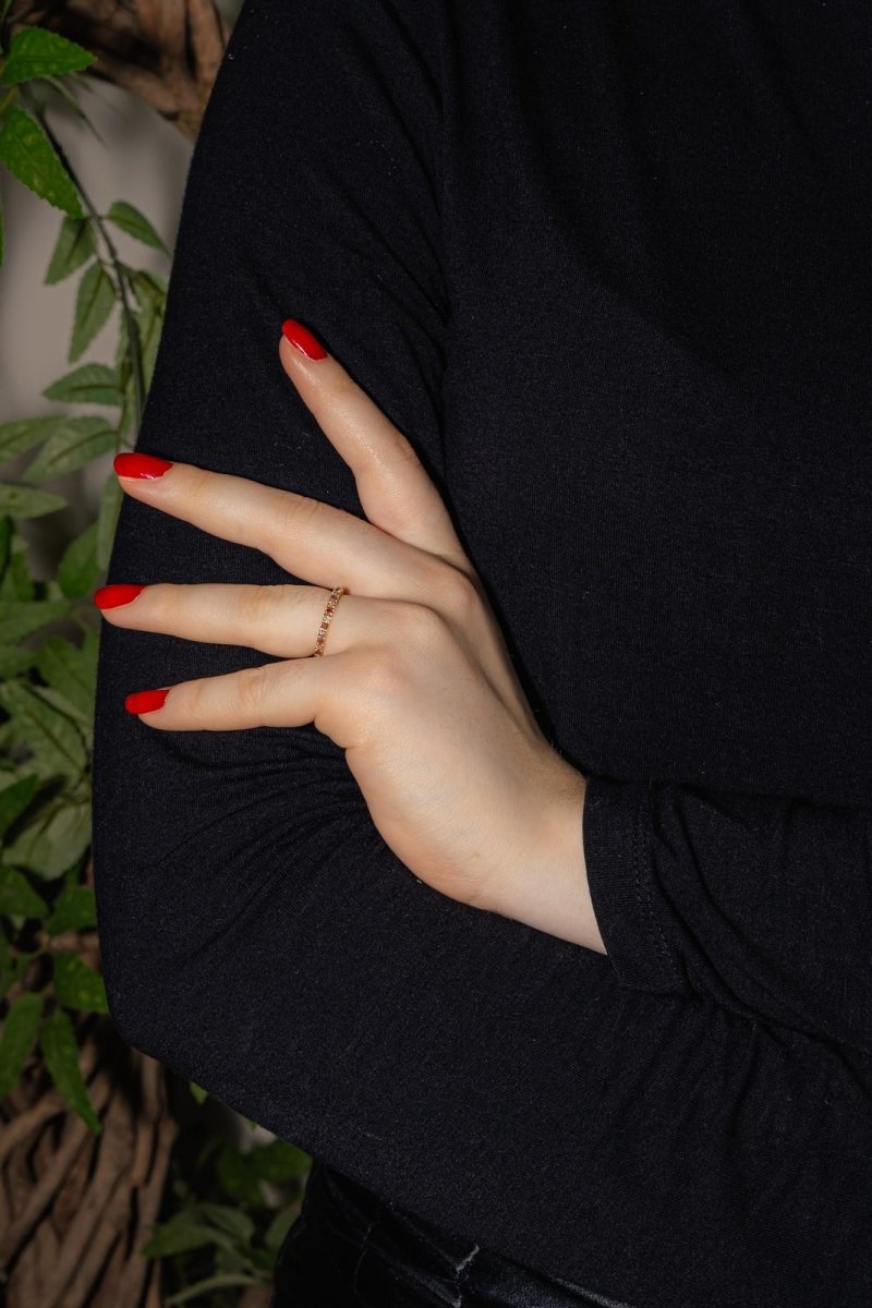 Bague Alliance tour complet Or jaune Rubis - Castafiore