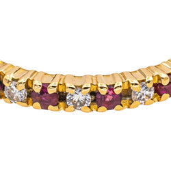 Bague Alliance tour complet Or jaune Rubis - Castafiore