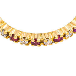 Bague Alliance tour complet Or jaune Rubis - Castafiore
