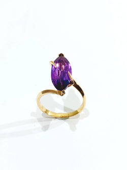Bague Améthyste Et Or - Castafiore