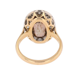 Bague ancienne andalousite et diamants