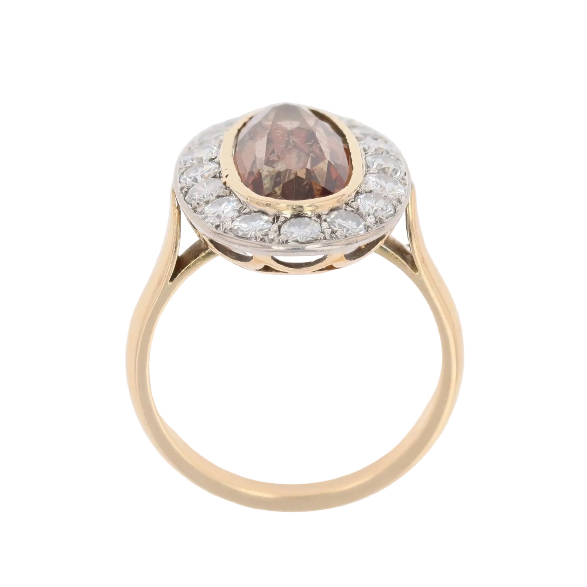 Ring andalusite and diamonds