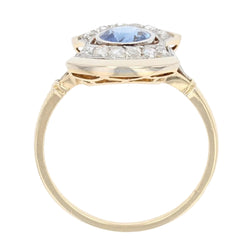 Bague ancienne art déco saphir diamants - Castafiore