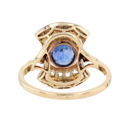 Bague ancienne art déco saphir diamants - Castafiore