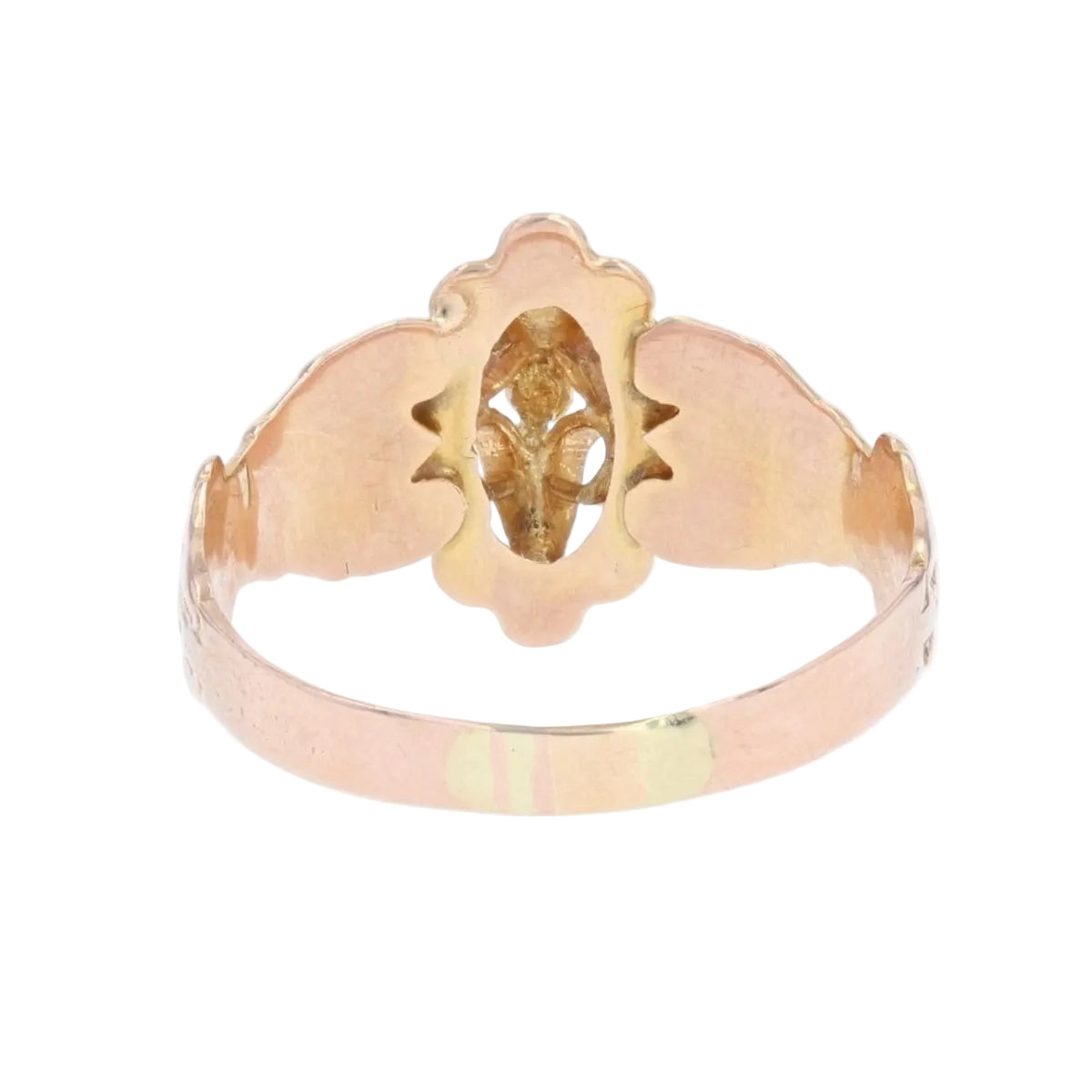 Bague ancienne de sentiment or rose - Castafiore