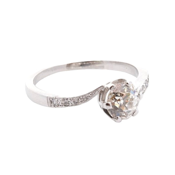 Bague ANCIENNE Diamant en or blanc - Castafiore