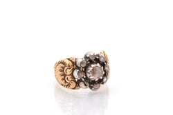 Bague ancienne diamants en or 18k - Castafiore