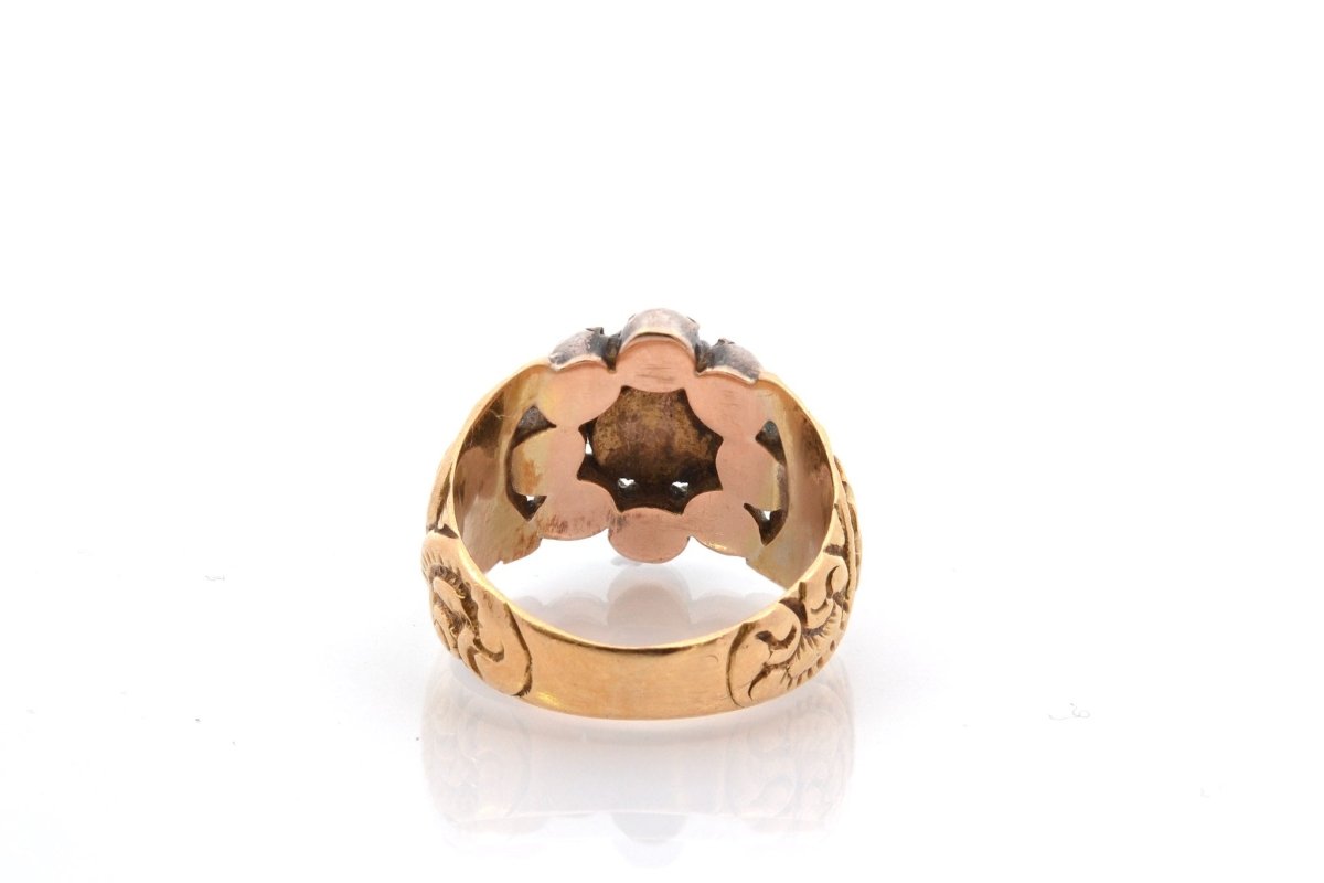 Bague ancienne diamants en or 18k - Castafiore