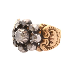 Bague ancienne diamants en or 18k - Castafiore