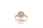 Bague ancienne diamants en or rose 18k - Castafiore