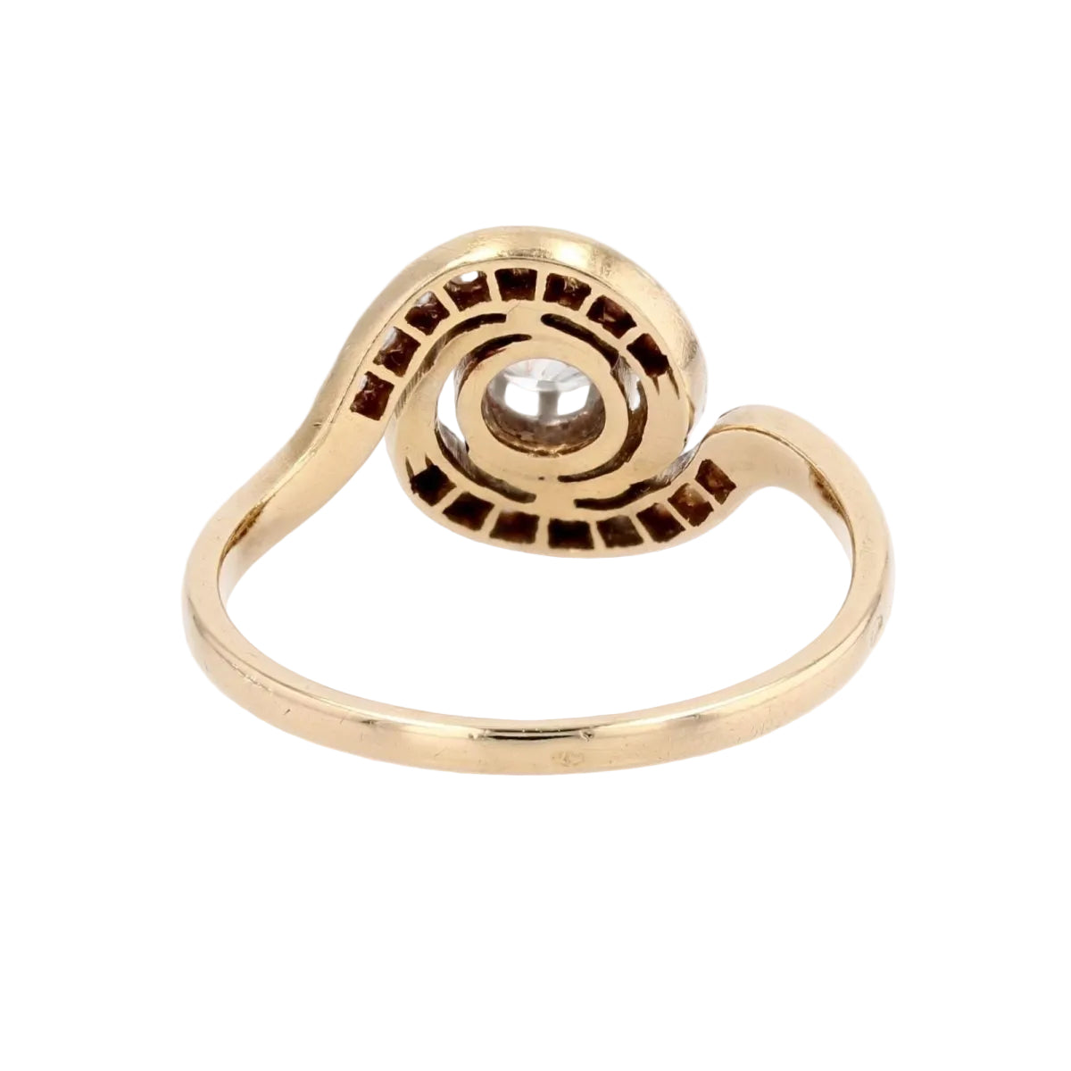 Bague ancienne diamants en tourbillon - Castafiore