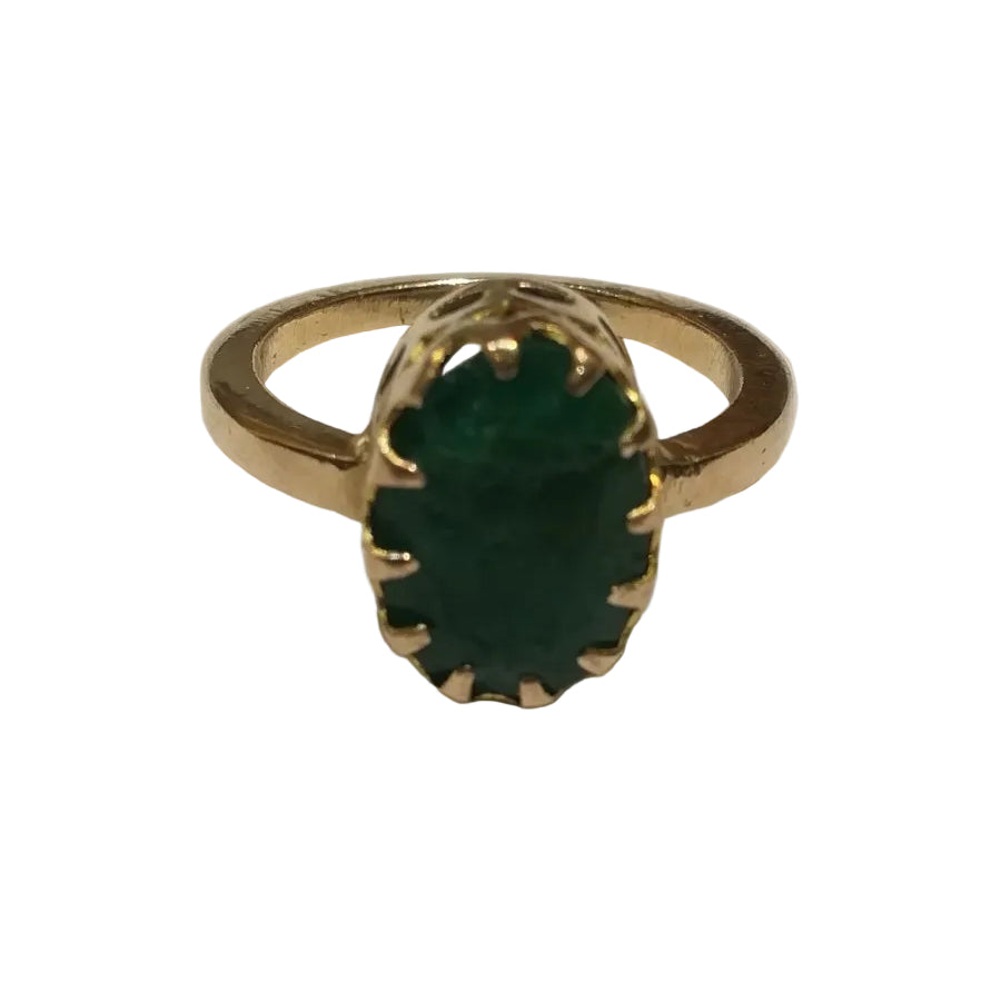 Bague ANCIENNE Emeraude en or jaune - Castafiore