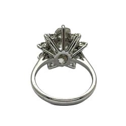 Bague ancienne en or blanc et diamants - Castafiore