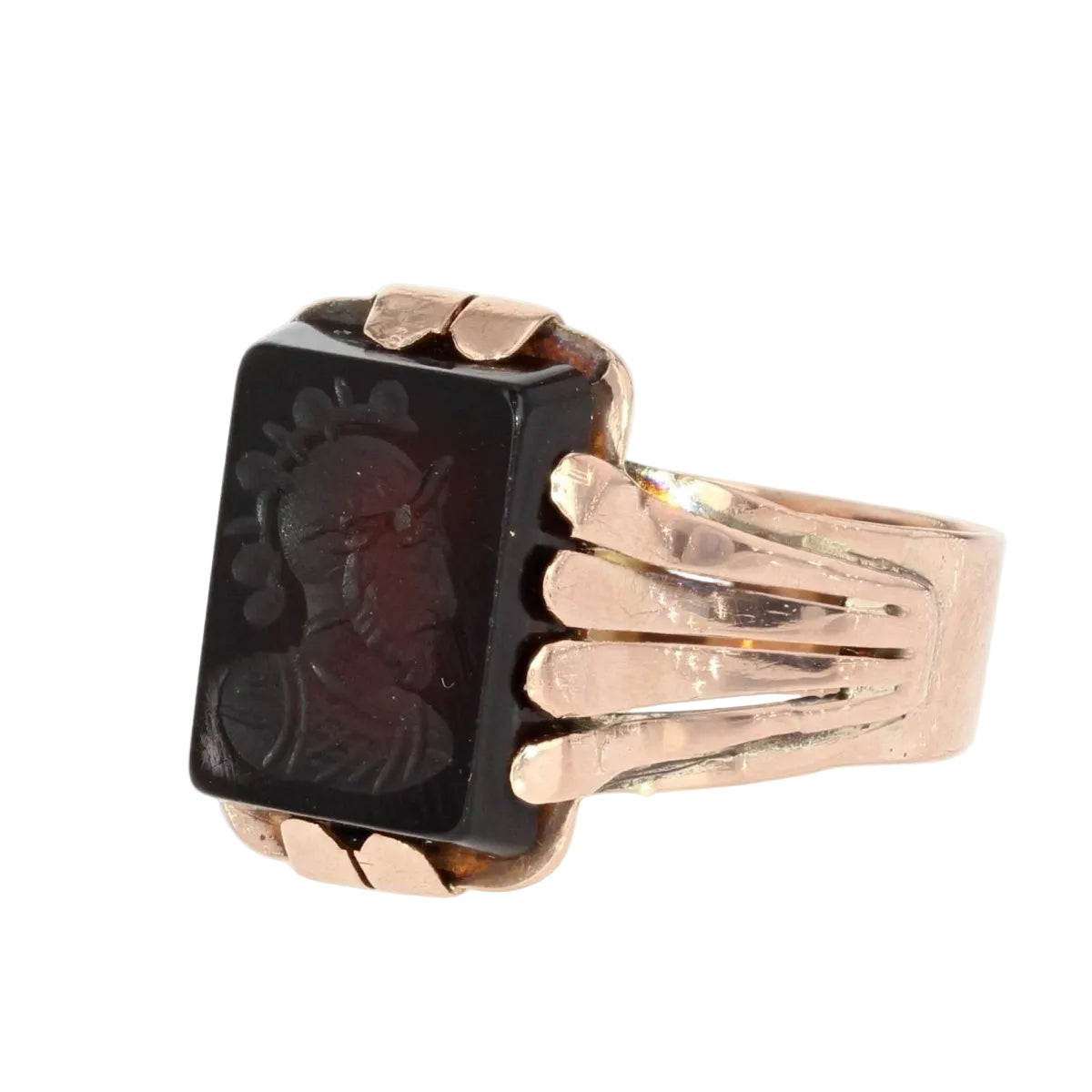 Bague ancienne en or et intaille - Castafiore