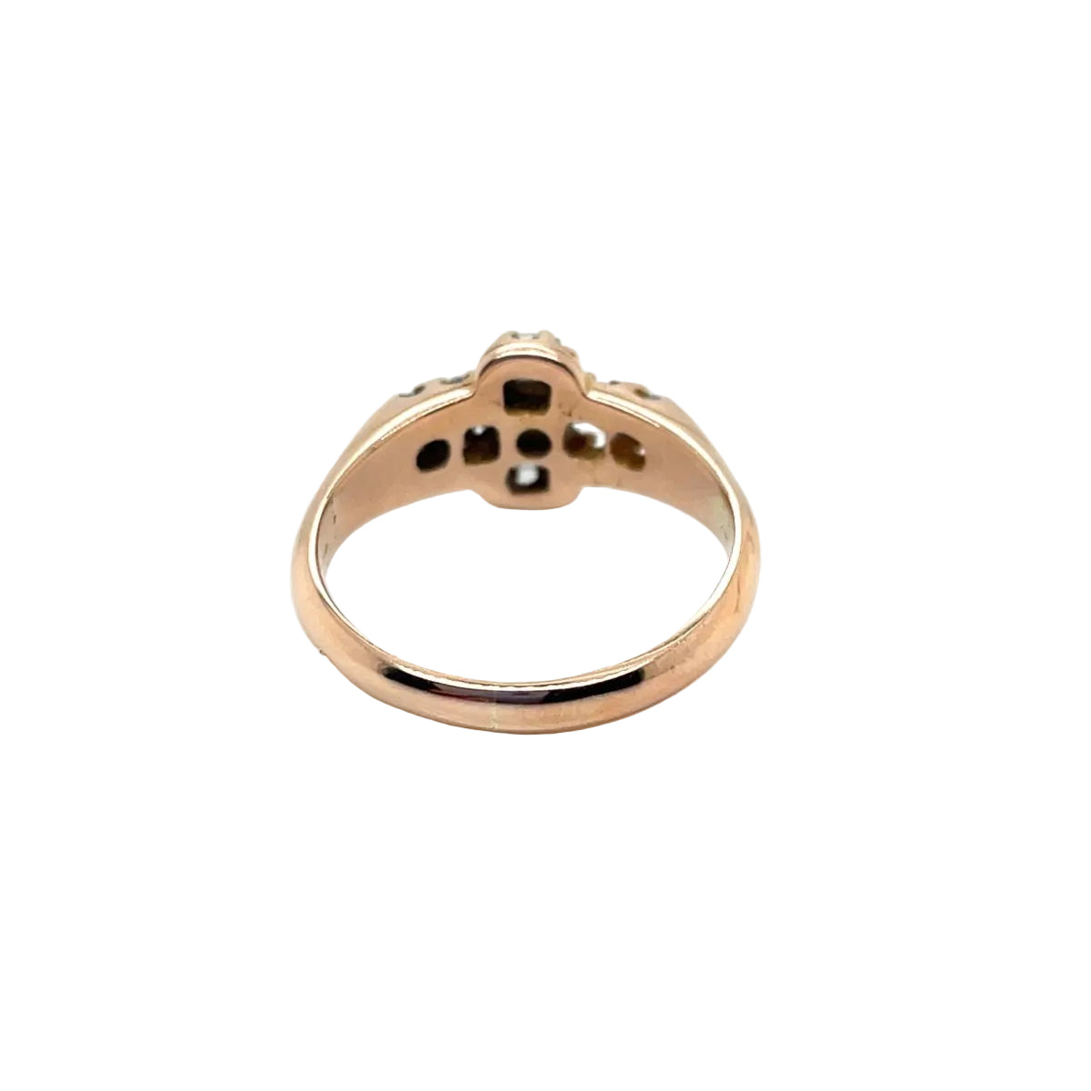 Bague ANCIENNE en or rose et diamants bruns - Castafiore