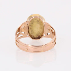 Bague ANCIENNE en or rose et lapis - lazuli - Castafiore