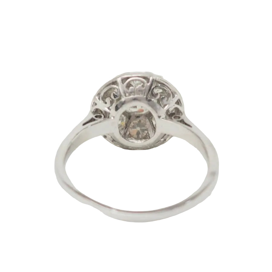 Bague ancienne en platine et diamants - Castafiore