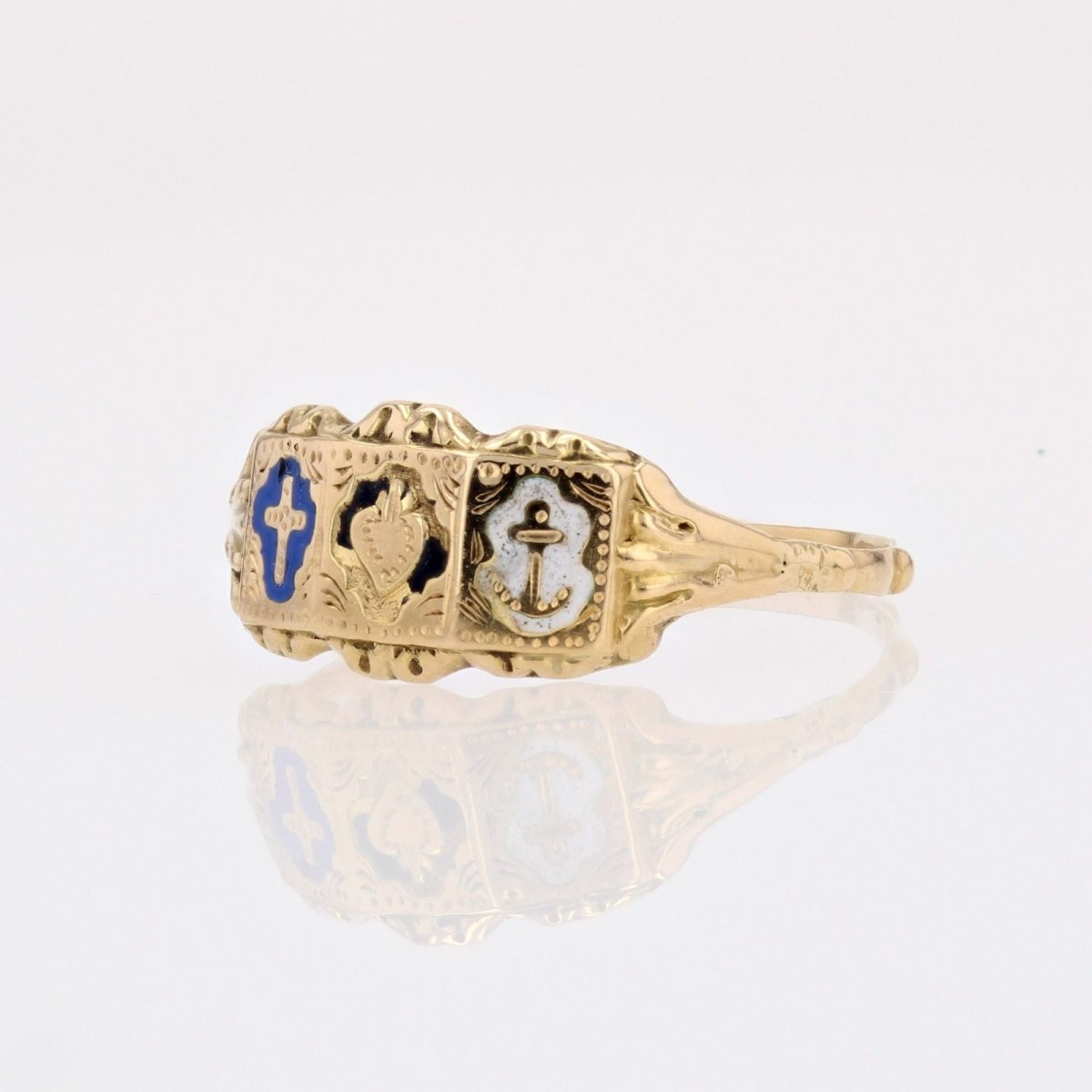 Bague ANCIENNE Foi en or jaune - Castafiore