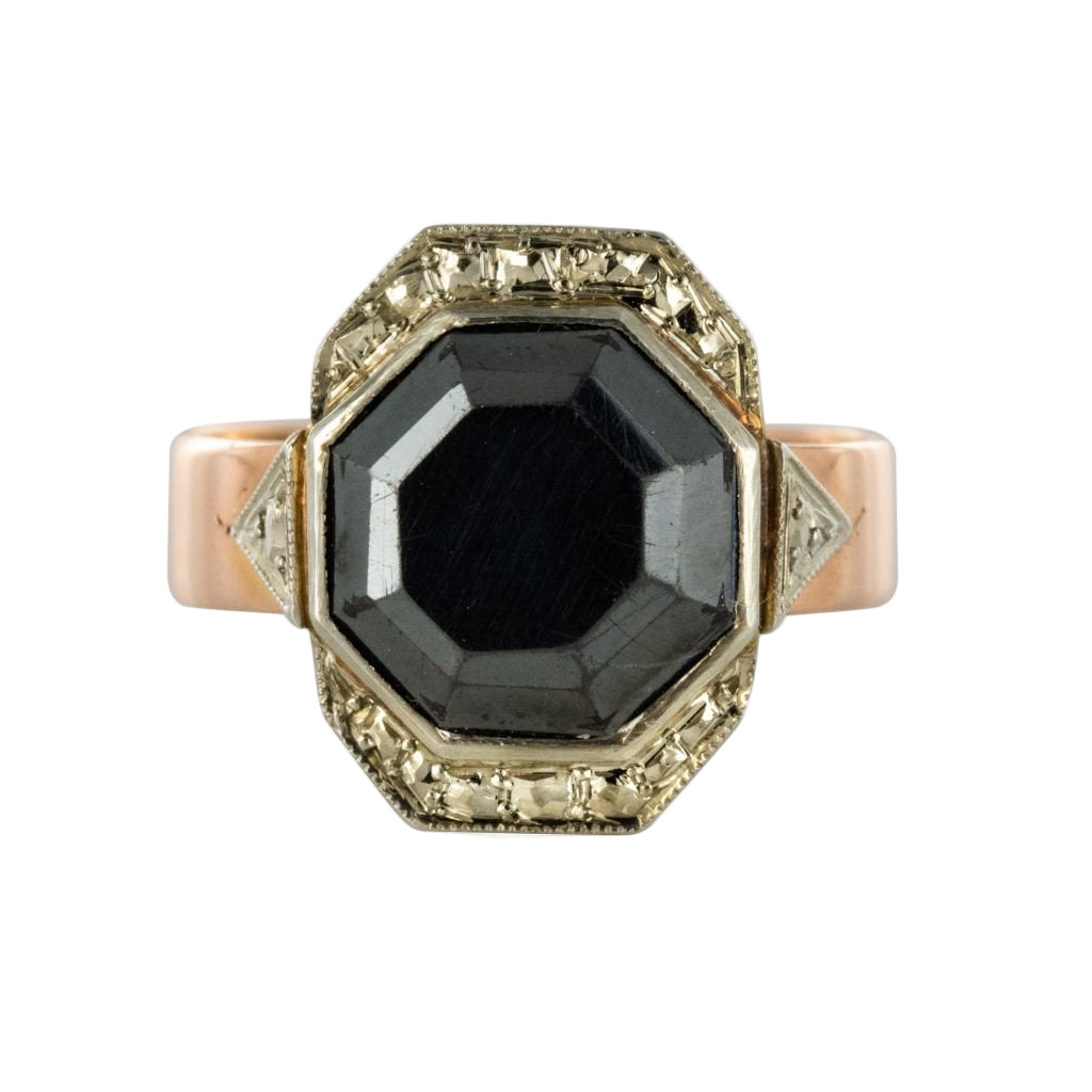 Bague ancienne hématite - Castafiore