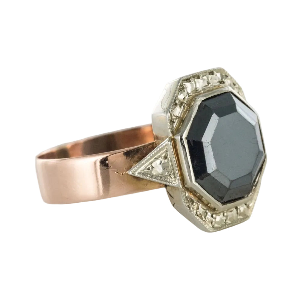 Bague ancienne hématite - Castafiore