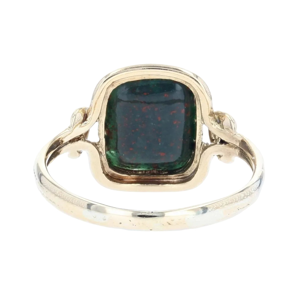 Bague ancienne jaspe sanguin et or - Castafiore