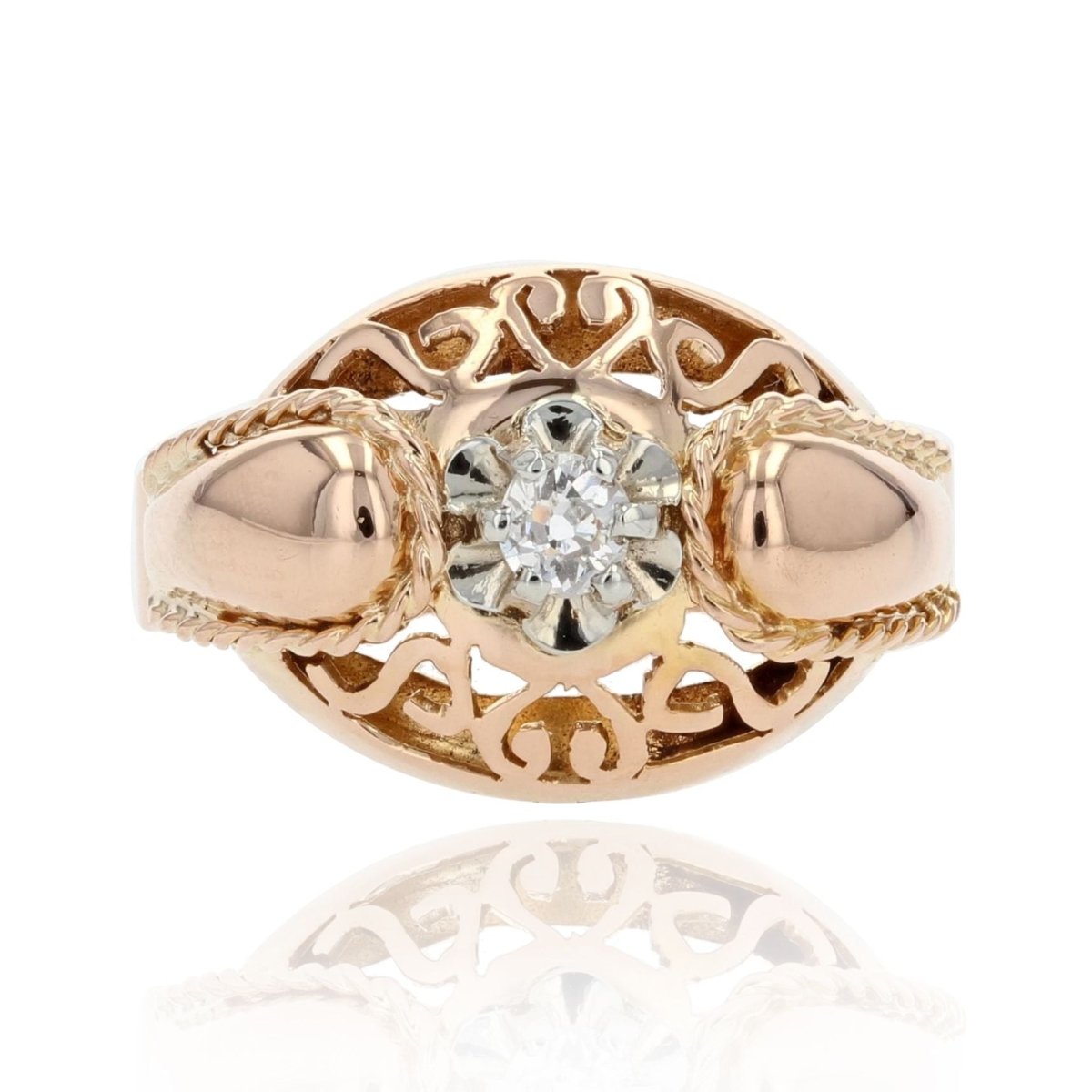 Bague ancienne or diamant vintage - Castafiore