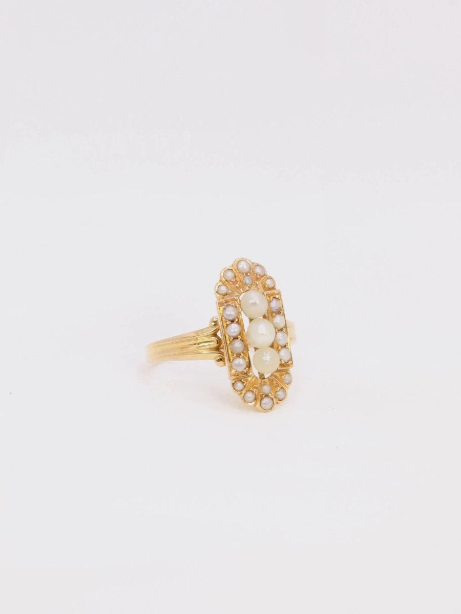 Bague ancienne or perles fines - Castafiore