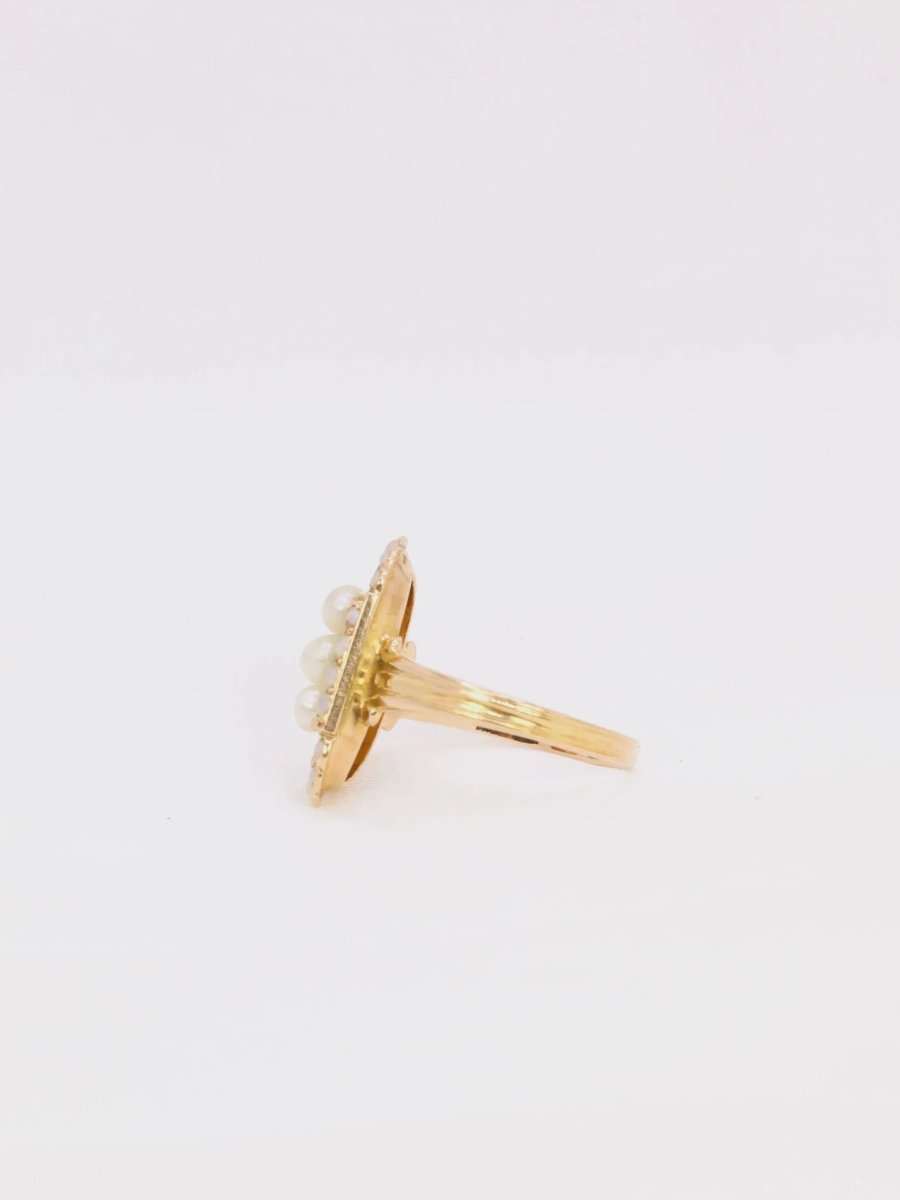 Bague ancienne or perles fines - Castafiore