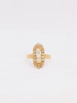 Bague ancienne or perles fines - Castafiore