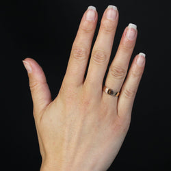 Bague ancienne or rose il du tigre