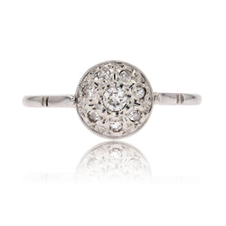 Bague ancienne pavage de diamants - Castafiore