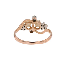 Bague ancienne perles fines et diamants