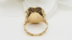 Bague ANCIENNE Poison en or jaune et opale - Castafiore