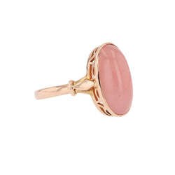 Ring old rose quartz rose gold