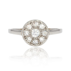 Bague ancienne ronde diamants - Castafiore