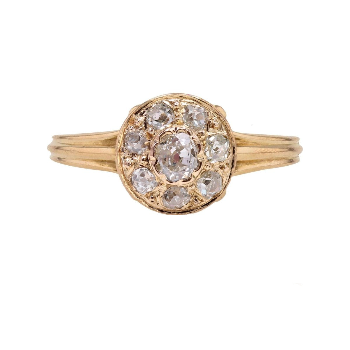 Bague ancienne ronde diamants - Castafiore
