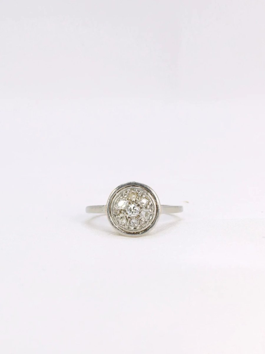 Bague ancienne ronde diamants - Castafiore