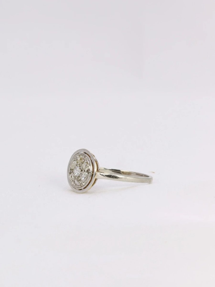 Bague ancienne ronde diamants - Castafiore