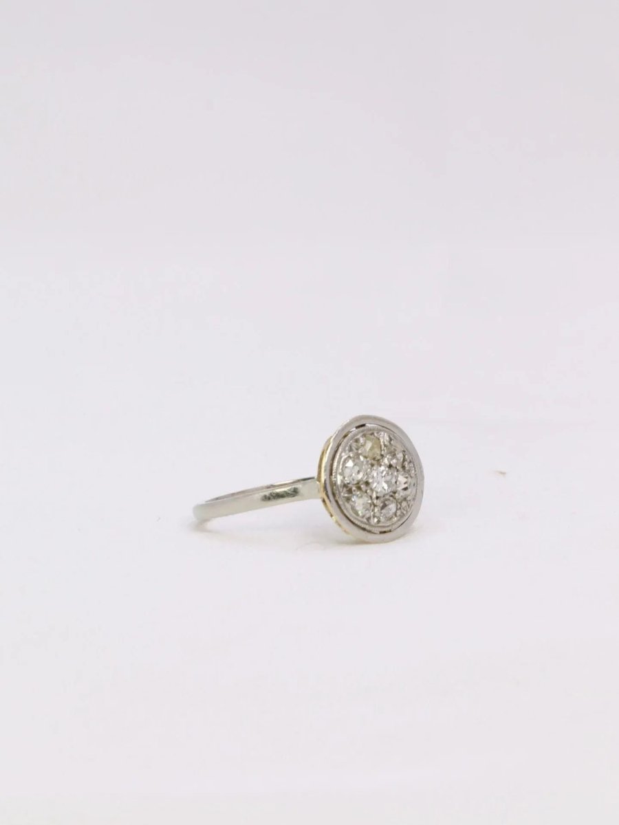 Bague ancienne ronde diamants - Castafiore