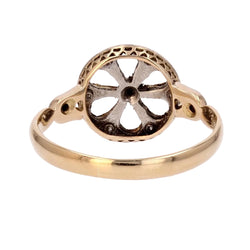 Bague ancienne rosace diamants taillés en rose - Castafiore