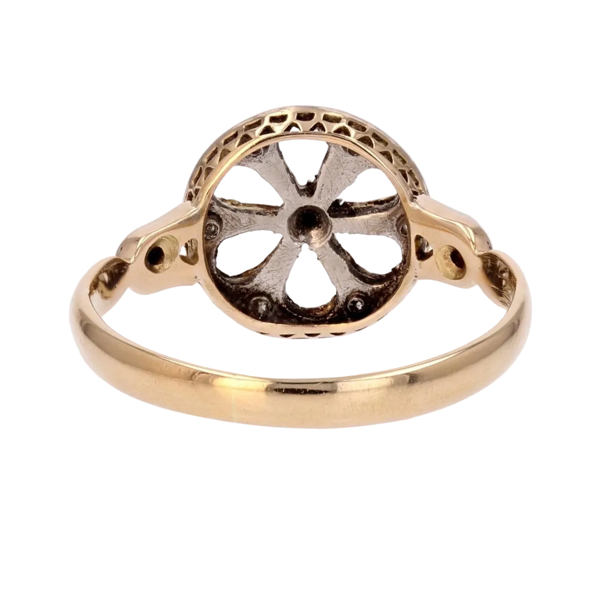 Bague ancienne rosace diamants taillés en rose - Castafiore