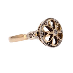 Bague ancienne rosace diamants taillés en rose - Castafiore