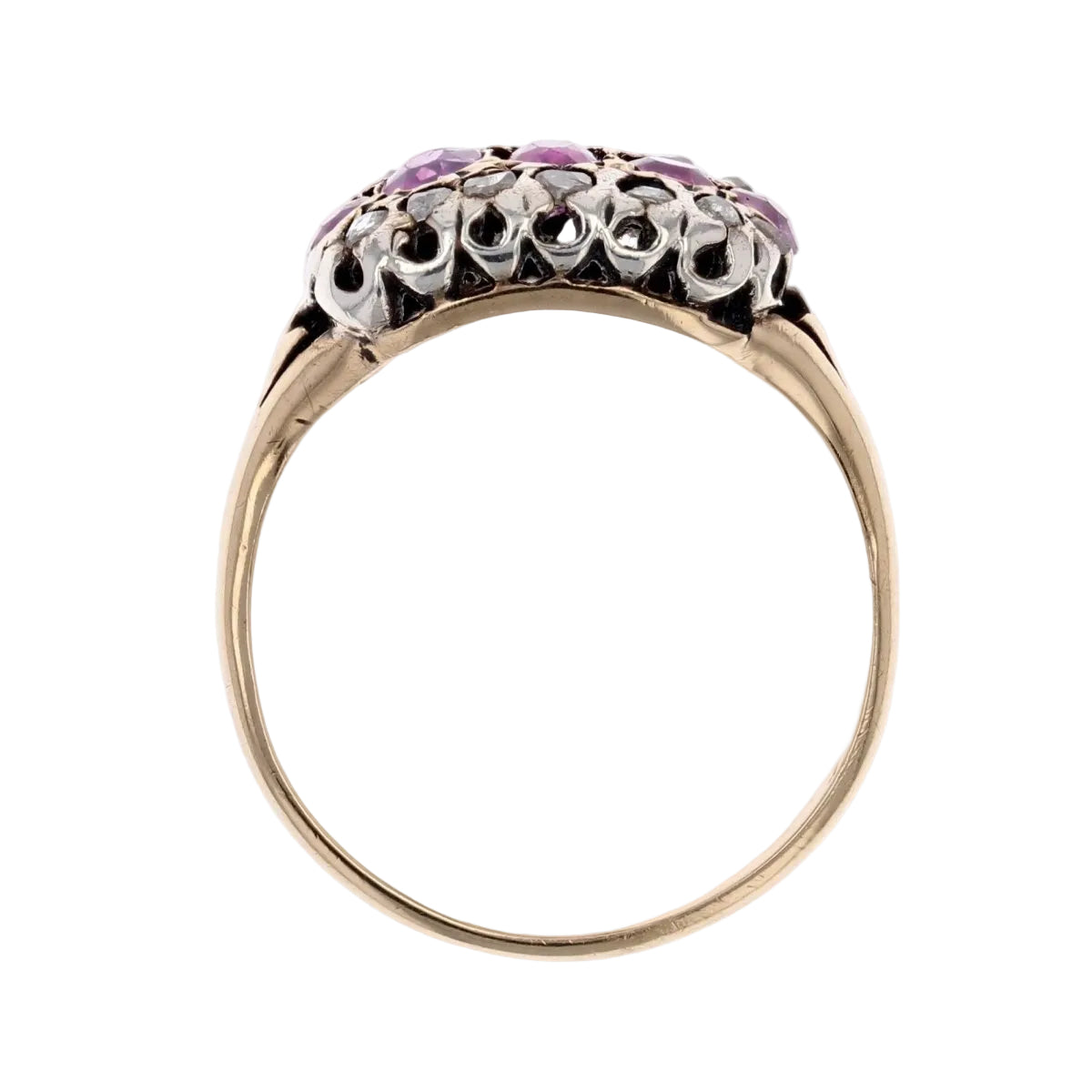 Bague ancienne rubis diamants - Castafiore
