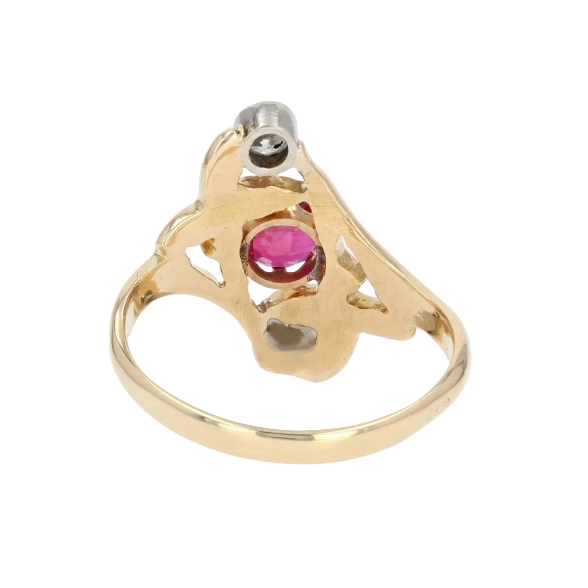 Bague ancienne rubis diamants Art nouveau - Castafiore