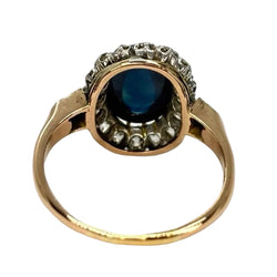 Bague ANCIENNE Saphir cabochon en or rose - Castafiore