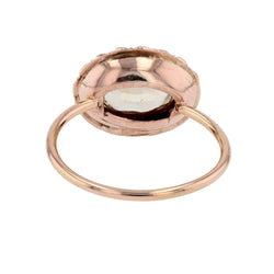 Bague ancienne saphir jaune naturel et perles fines - Castafiore